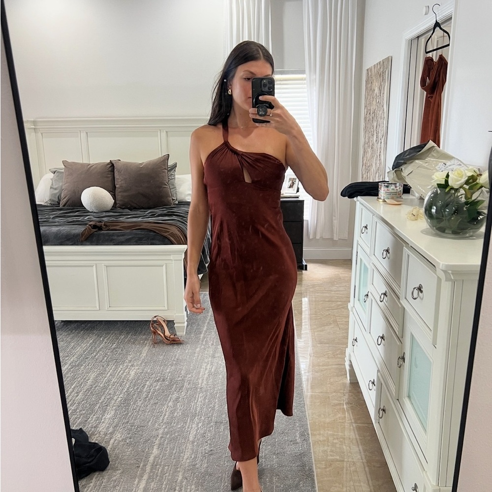 Satin maxi Halter Dress